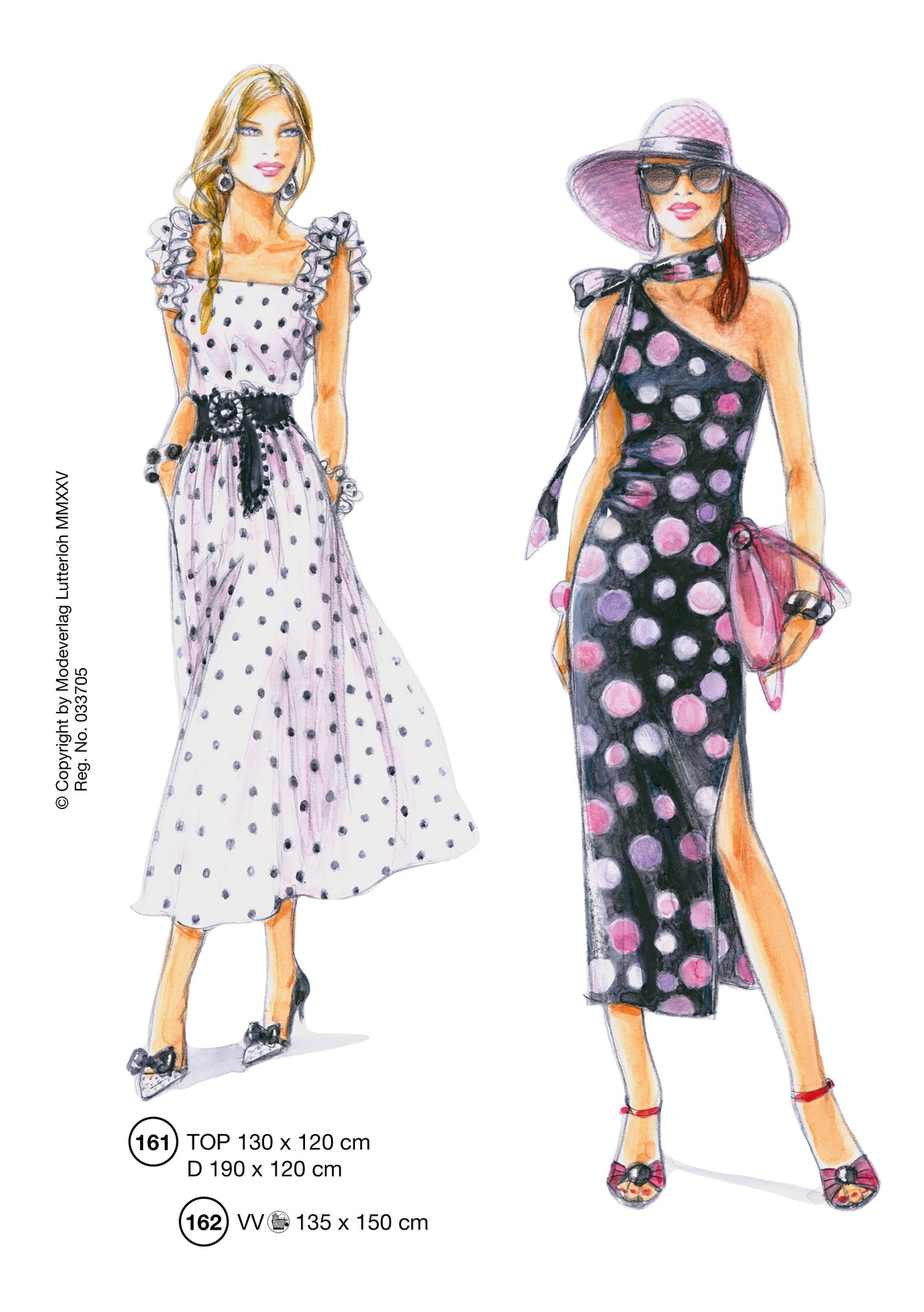Fashion designs from the Lutterloh System® manual, page 65 of 112