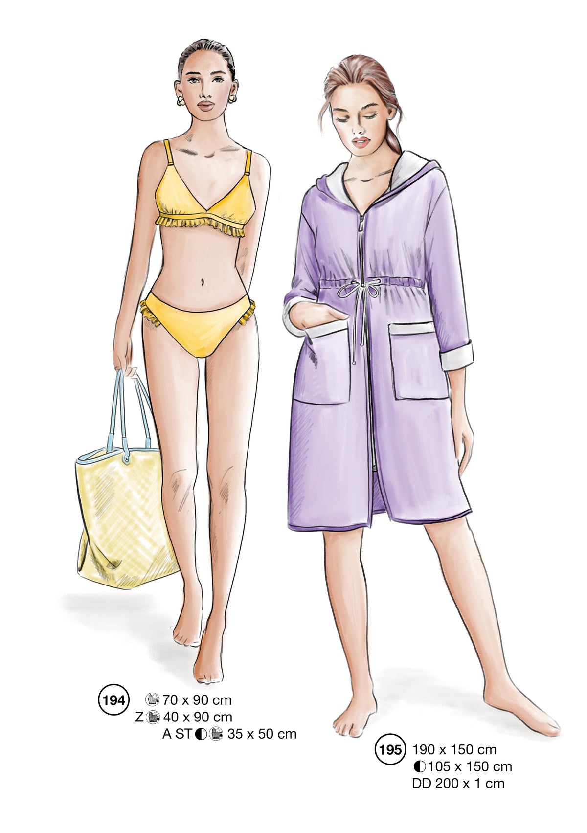 Fashion designs from the Lutterloh System® manual, page 78 of 112