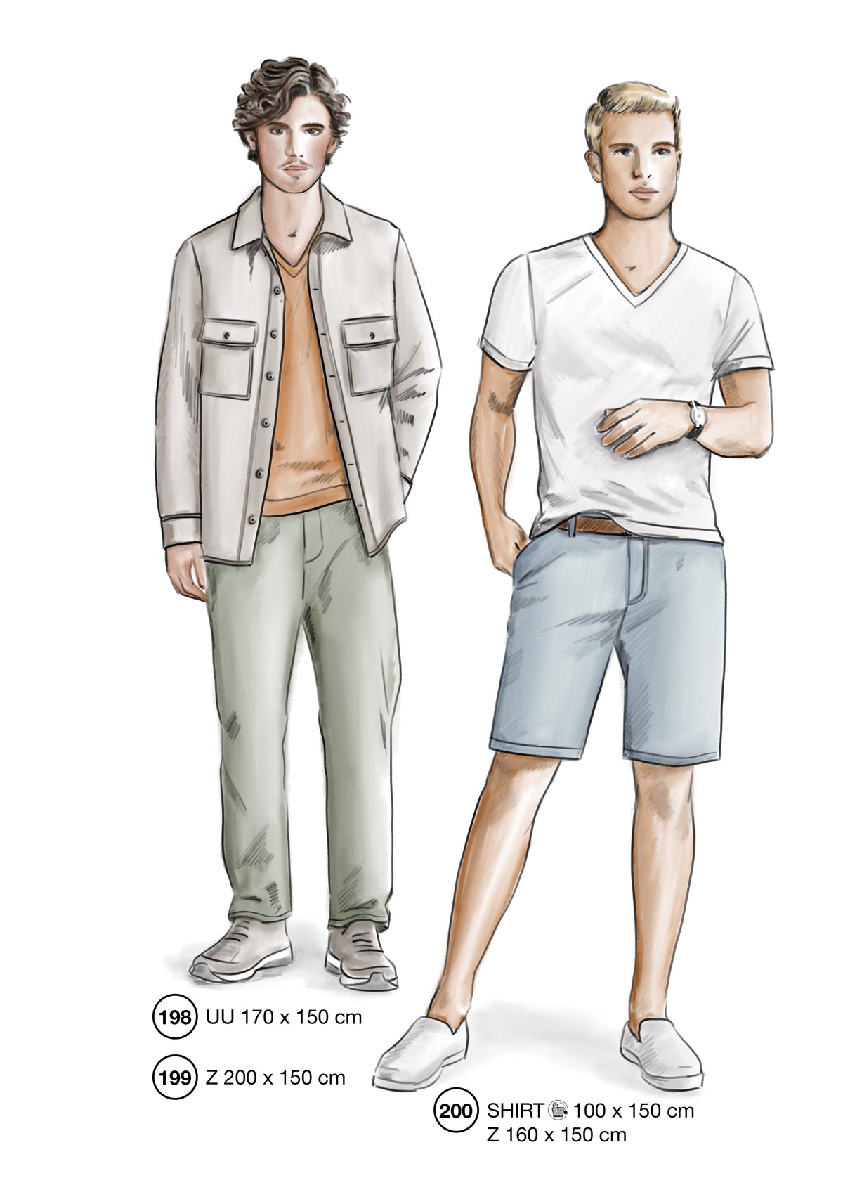 Fashion designs from the Lutterloh System® manual, page 80 of 112