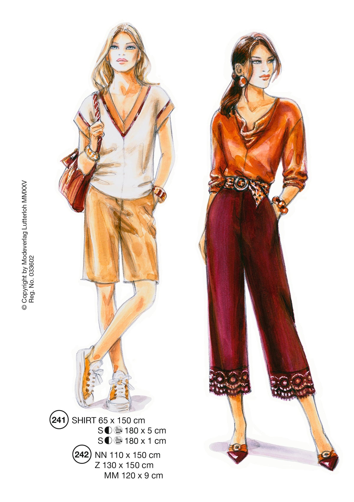 Fashion designs from the Lutterloh System® manual, page 97 of 112