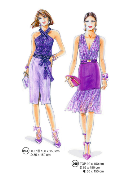 Fashion designs from the Lutterloh System® manual, page 106 of 112