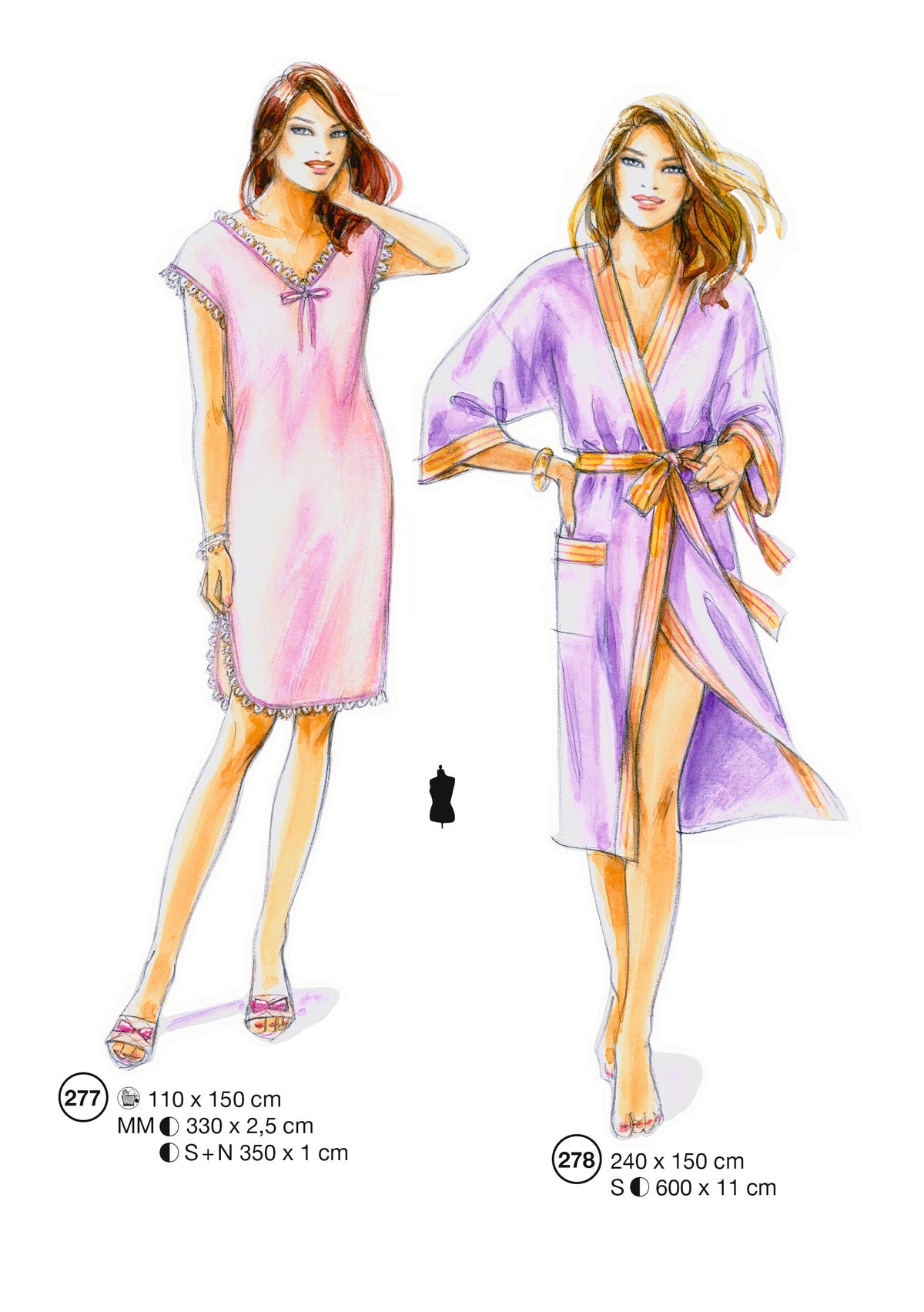 Fashion designs from the Lutterloh System® manual, page 111 of 112
